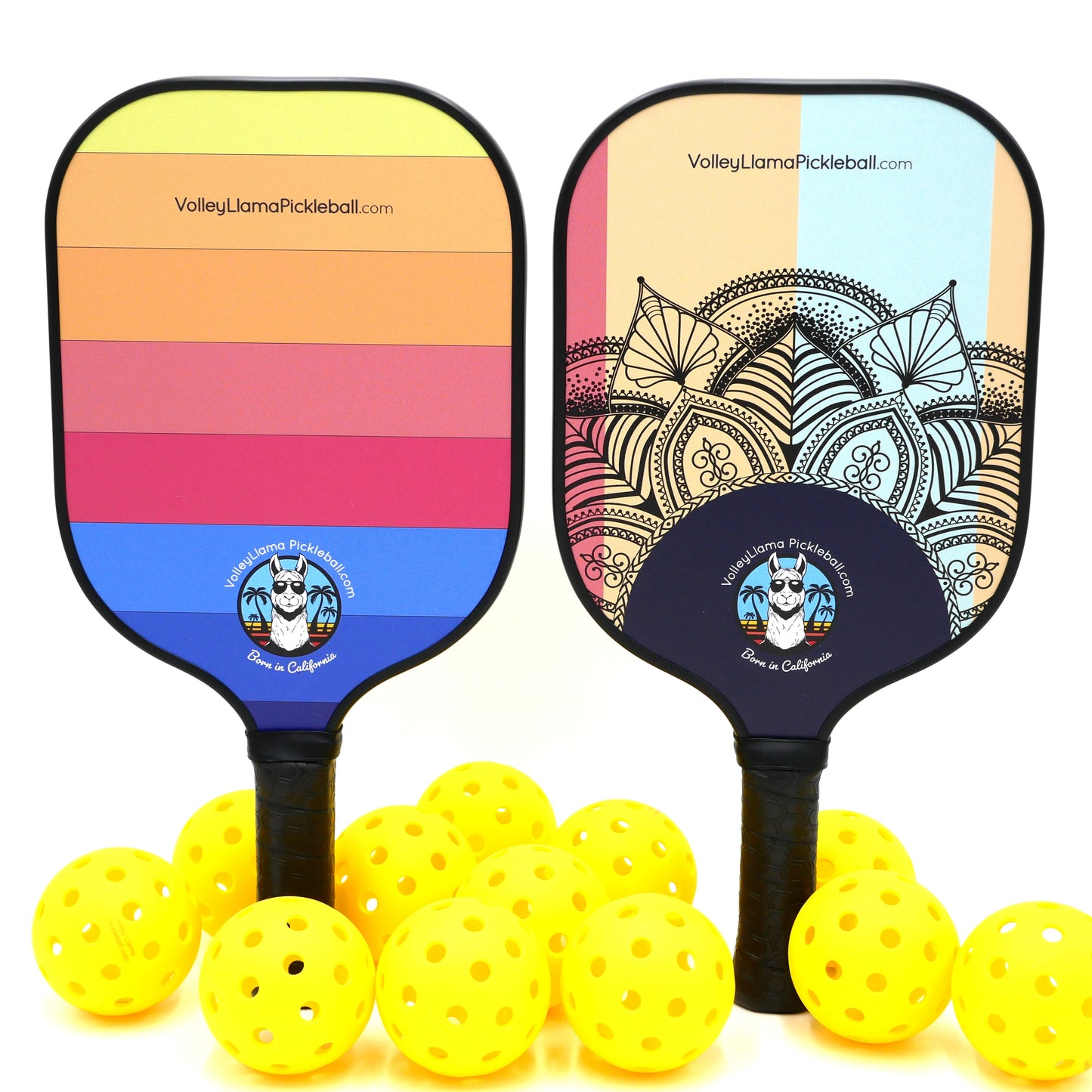 Beach & Llama Pickleball Paddles Set of 2