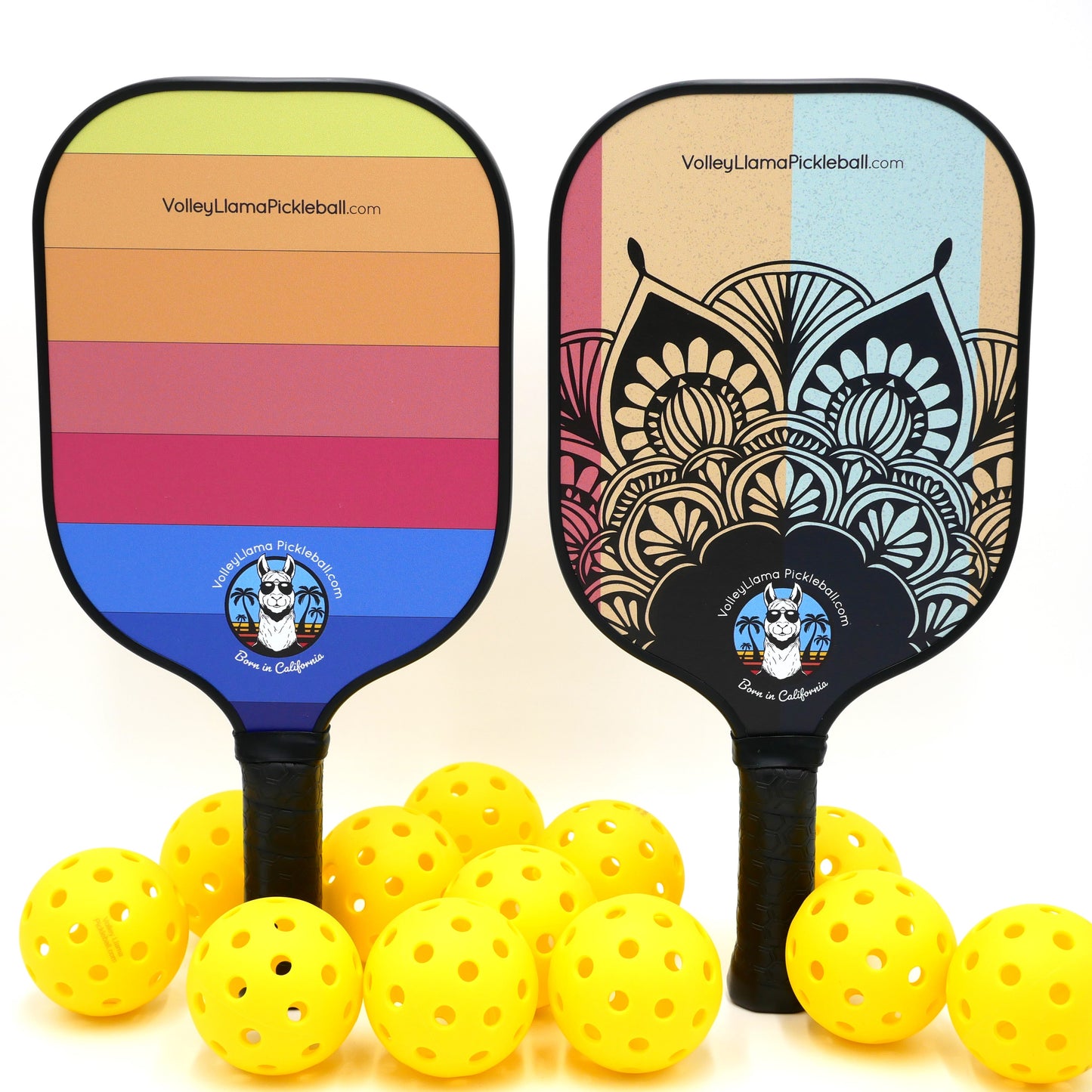 Beach & Llama Pickleball Paddles Set of 2